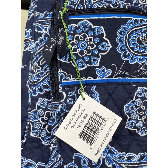 Vera Bradley Blue Bandana Women\'s Campus Backpack SKU 6093 main image 4